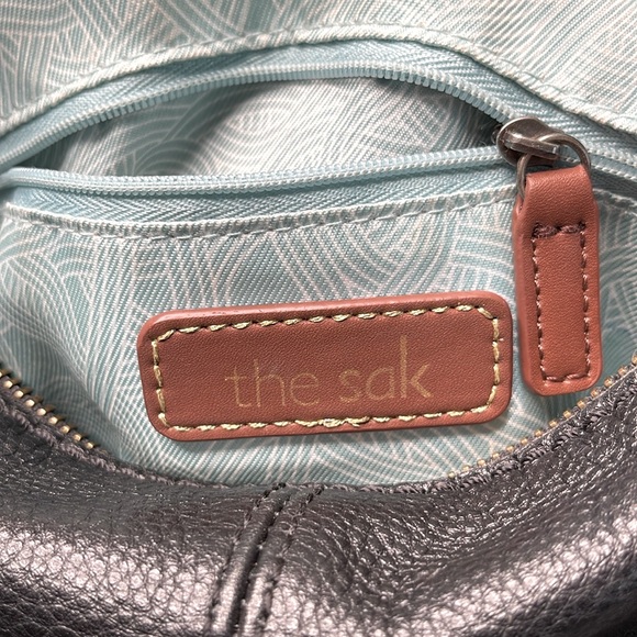 The Sak black leather cross body bag with adjustable shoulder strap and pad - Picture 9 of 12